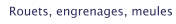 Rouets, engrenages, meules
